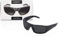 🕶️ inventiv sport wireless bluetooth sunglasses with open ear headphones, music & hands-free calling, for men & women, polarized lenses (black frame/grey tint) logo