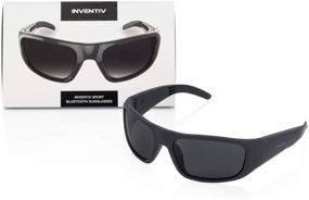 img 4 attached to 🕶️ Inventiv Спортивные беспроводные Bluetooth-очки с открытыми наушниками, музыка и громкой связью, для мужчин и женщин, поляризационные линзы (черная оправа/серый оттенок)