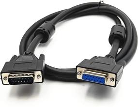 img 3 attached to 🔌 BULUSHI 5Ft DB15 15 Pin Male to Female Extension Cable Cord - High Quality Black Connector