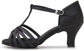 img 3 attached to 👠 Women's Ballroom Dancing Shoes: Latin Salsa T-Strap Sandals 2.5 Inches