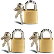 🔒 secure your belongings with atb small solid brass padlock - ideal for luggage, backpacks, diaries, and jewelry boxes logo