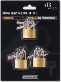 img 1 attached to 🔒 Secure Your Belongings with ATB Small Solid Brass Padlock - Ideal for Luggage, Backpacks, Diaries, and Jewelry Boxes