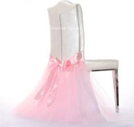 🎀 add elegance to your special occasions with originals group tulle chair tutu skirt and sash bow chair covers – baby pink (1) logo