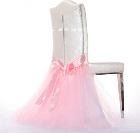 img 4 attached to 🎀 Add Elegance to Your Special Occasions with Originals Group Tulle Chair Tutu Skirt and Sash Bow Chair Covers – Baby Pink (1)