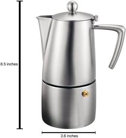 img 1 attached to ☕ Cuisinox Stainless Steel Milano 6 Cup Espresso Coffeemaker: Superior Quality for Rich Espresso Brewing