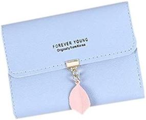 img 1 attached to Wallet Foliage Leather Womens Trifold