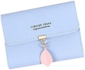 img 2 attached to Wallet Foliage Leather Womens Trifold
