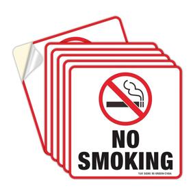 img 4 attached to Smoking Signs Stickers Laminated Resistance