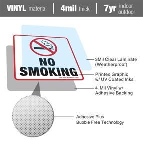 img 2 attached to Smoking Signs Stickers Laminated Resistance