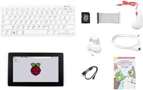 img 4 attached to Набор Waveshare Raspberry Pi 400 с 7-дюймовым HDMI сенсорным дисплеем 1024×600 пикселей HDMI порт до 5-точечной емкостной поддержки (9 предметов)