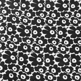 img 1 attached to 🛏️ Marimekko Percale Collection Sheet Set - Crisp & Cool 100% Cotton, Lightweight & Moisture-Wicking Bedding, Full Size, Pikkuinen Unikko Black