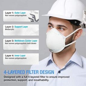 img 2 attached to 🔒 NIOSH Approved Mask: Premium Particulate Respirator for Occupational Health & Safety Products and Personal Protective Equipment