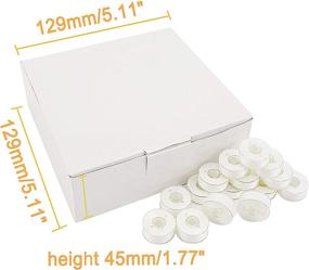 img 3 attached to 🧵 Brothread 144pcs Type L (SA155) White Prewound Plastic Bobbin Thread - Perfect for Embroidery and Sewing Machines - 90 Weight