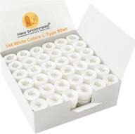 🧵 brothread 144pcs type l (sa155) white prewound plastic bobbin thread - perfect for embroidery and sewing machines - 90 weight logo