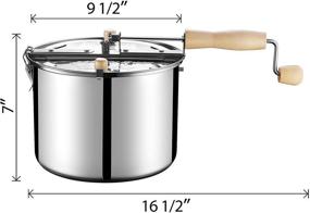 img 1 attached to 🍿 Top-rated Great Northern Stainless Steel Stove Top Popcorn Popper - 6-1/2 Quart