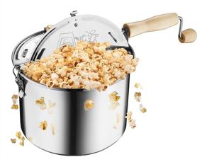 img 4 attached to 🍿 Top-rated Great Northern Stainless Steel Stove Top Popcorn Popper - 6-1/2 Quart