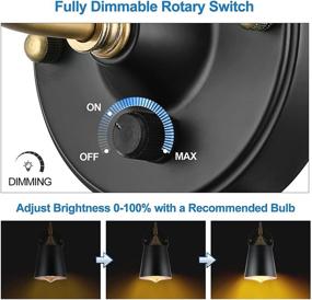 img 3 attached to 🛋️ Enhance Your Space with TRLIFE Dimmable Wall Sconces - Adjustable Lighting Angle, Plug-in Design, Perfect for Bedside, Living Room, and More! (2 Pack)