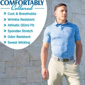 img 2 attached to Performance Shirts Wrinkle Resistant Stretch Men's Clothing