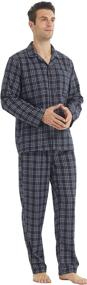 img 1 attached to Soft and Cozy Flannel Pajama Set: Premium Cotton Sleepwear