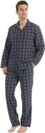 soft and cozy flannel pajama set: premium cotton sleepwear logo