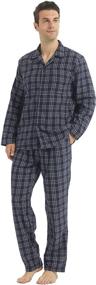 img 4 attached to Soft and Cozy Flannel Pajama Set: Premium Cotton Sleepwear