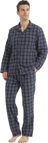 img 3 attached to Soft and Cozy Flannel Pajama Set: Premium Cotton Sleepwear