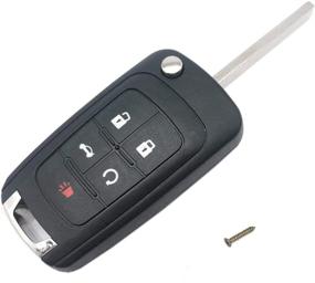 img 4 attached to 🔑 Замена чехла для брелока без ключа Horande для автомобилей GM Chevrolet Chevy Cruze Camaro Equinox Malibu - аксессуары для 5 кнопочного брелока