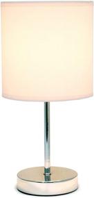 img 3 attached to LT2007-BPK Chrome Mini Basic Fabric Shade Table Lamp in Blush Pink - Simplistic Design