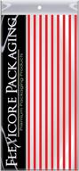 🎁 red pin stripe print gift wrap tissue paper - flexicore packaging - 15x20 inches - 100 sheets logo