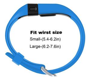 img 3 attached to 🔵 Sophili Bands Compatible for Charge HR, Silicone Replacement Wristband with Metal Buckle – Fitbit Charge HR / HR1 (Blue/S) Strap