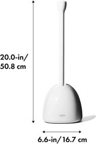 img 3 attached to 🚽 Efficient and Hygienic: OXO Good Grips Toilet Plunger with Cover in White