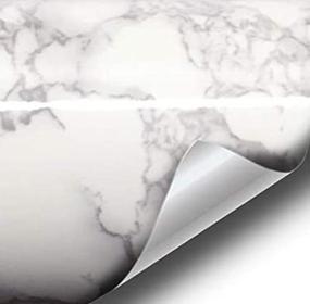 img 2 attached to 🎨 Extra-Large White Grey Marble Gloss Vinyl Wrap Film Roll - VViViD XPO (12 Inch x 48 Inch)