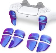 🎮 enhance your gaming experience with playvital 2 pair shoulder buttons extension triggers for ps5 controller in chameleon purple blue! logo