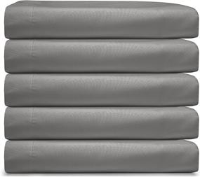 img 2 attached to Campers' RV Short Queen Bed Set - 6-Piece Luxury Microfiber Bedding with Deep Pocket Fitted Sheet, Soft & Cozy - Gray