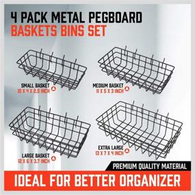 img 1 attached to HORUSDY Pegboard Baskets for Efficient and Versatile Organization