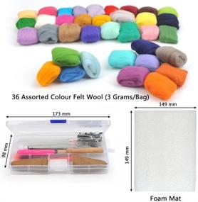 img 2 attached to 🧶 WOWOSS 36 Colors Needle Felting Wool Set Starter Kit: Ultimate Wool Felt Tools for Crafting Perfection!