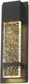 img 4 attached to Emliviar 0395-WD: Stylish Black LED Wall Sconce Light with Bubble Glass for Indoor and Outdoor Use