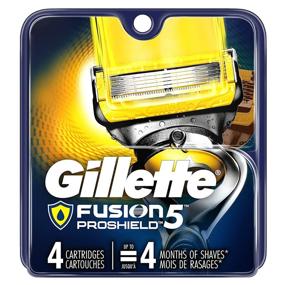 img 1 attached to Gillette Fusion5 ProShield Men's Razor Blades - Pack of 4 Refills