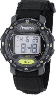 ⌚ armitron sport унисекс 40/8291blk: стильные цифровые хронограф часы с серыми акцентами и черным нейлоновым ремешком. логотип