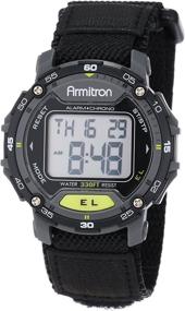 img 4 attached to ⌚ Armitron Sport унисекс 40/8291BLK: стильные цифровые хронограф часы с серыми акцентами и черным нейлоновым ремешком.