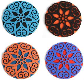 img 4 attached to Premium Oversized Housewarming Coasters Drinks Set - Stylish Protection for Tables and Furniture