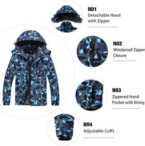 img 1 attached to ❄️ Wantdo Men's Waterproof Ski Jacket - Winter Mountain Snowboarding Coat with Fleece Lining, Outdoor Snow Snowboard Jackets & Windbreaker