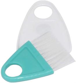 img 4 attached to Small Hand Broom and Dustpan Set – Mini Broom and Dust Pan for Table, Countertop, Keyboard, Pets Hair, and Small Messes – Green (1 Pack)