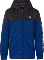 ultimate protection: hurley boys solar zip up hoodie - shielding style for active boys logo