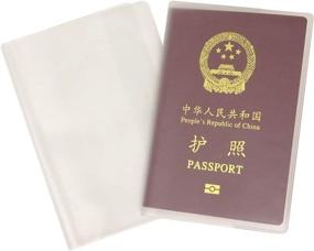 img 1 attached to 🛅 10-Pack of Honbay Passport Plastic Protectors: Essential Travel Accessories