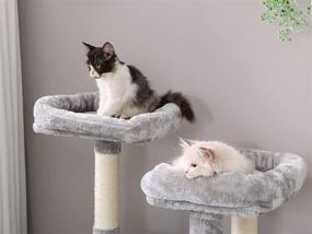 img 1 attached to 🐱 BEWISHOME Cat Tree Tower: Large Condo with Plush Perches, Sisal Scratching Post, and Kitty Climbing Furniture - MMJ52