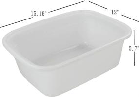 img 1 attached to Set of 4 🍽️ Ramddy 14 Quart Plastic Dish Pans