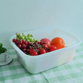 img 3 attached to Set of 4 🍽️ Ramddy 14 Quart Plastic Dish Pans