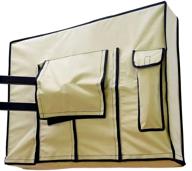 📺 premium outdoor tv cover 48-50 inch - weatherproof protector for flat tvs with bottom seal - beige - extends tv service life logo