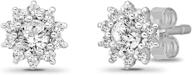 💎 dazzling 10k gold diamond halo stud earrings - sparkling 1/5-1/2 cttw, i-j color, i2-i3 clarity logo